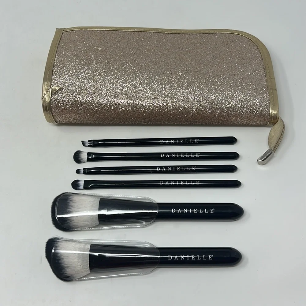 Gold 6-Piece Makeup Brush Set Brand New